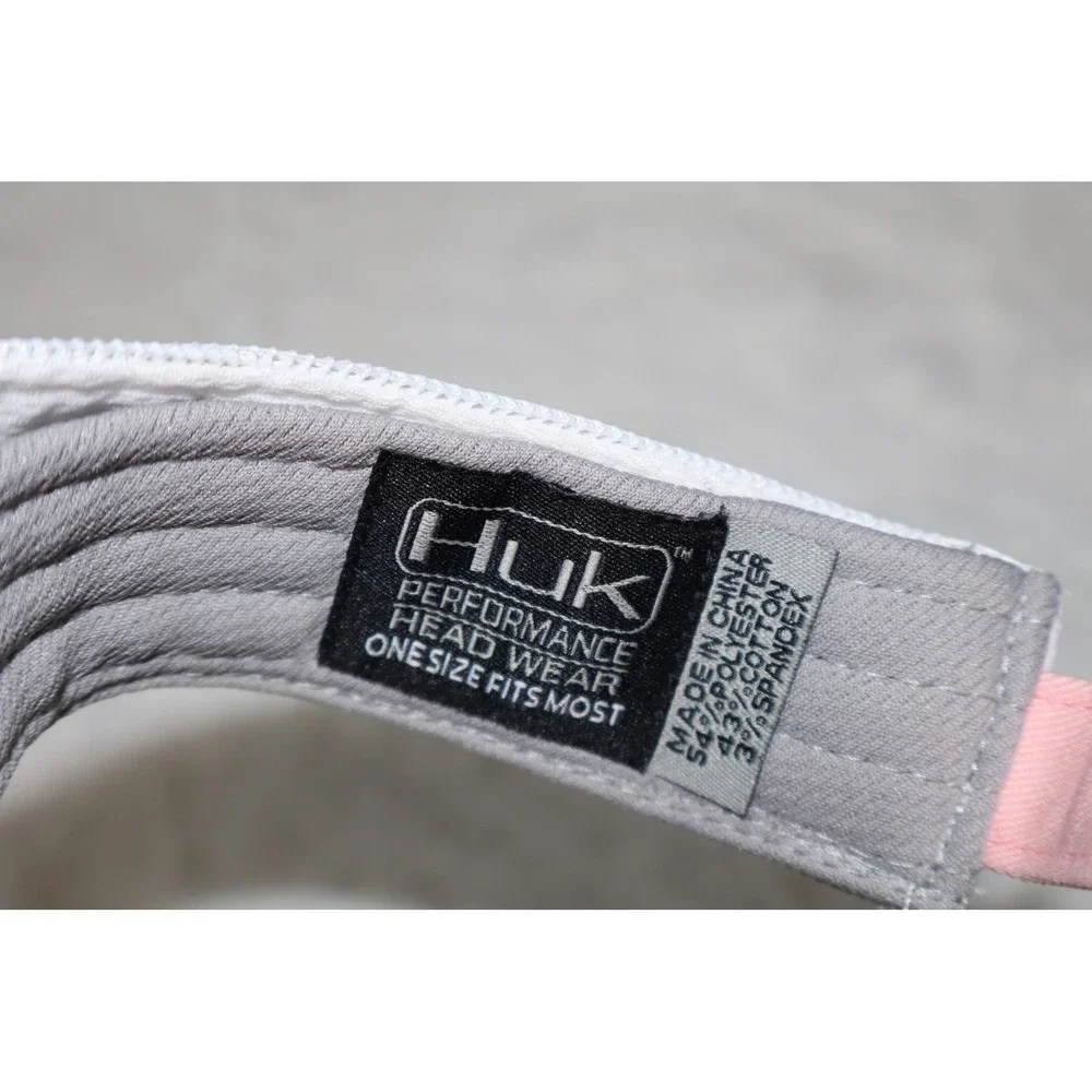 Huk Women's Split Shot Visor Pink White Performance Fishing Hat NWT
